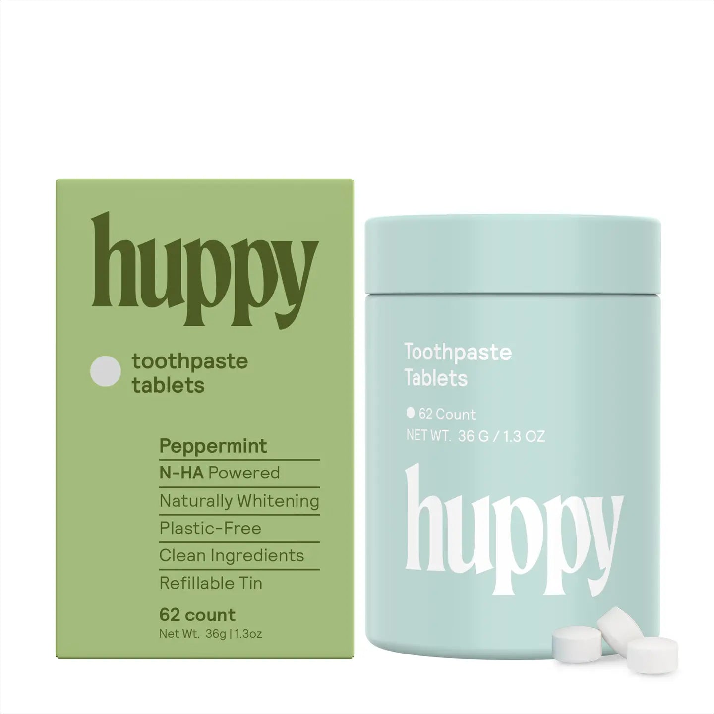 Huppy Toothpaste Tablets- Peppermint