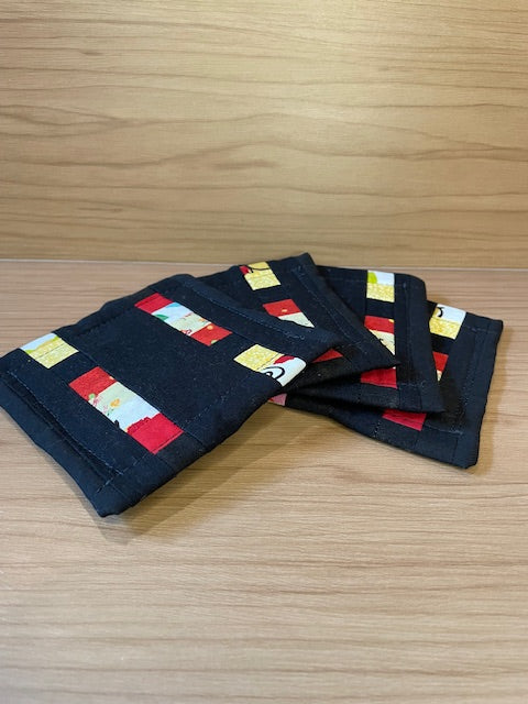 Upcycled Material coasters image 1