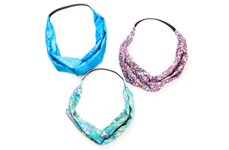 Upcycled Sari Hair ties image 0