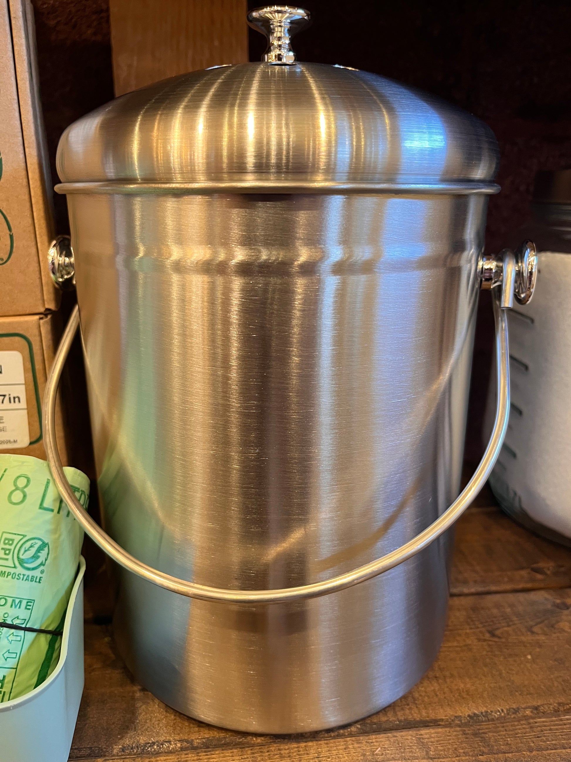 2-Gallon Stainless Steel Compost Bucket image 0